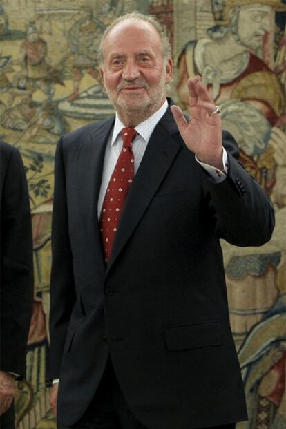 El rey Juan Carlos, en una imagen tomada ayer en el Palacio de la Zarzuela.