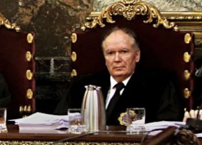 El magistrado Soriano, en el Tribunal Supremo.