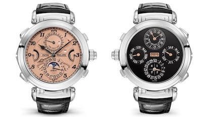 Parte anterior y posterior del reloj de pulsera más caro del mundo.