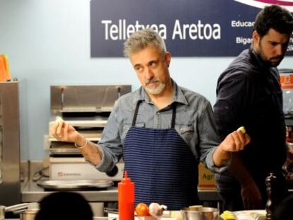 Sergi Arola en la Escuela de Hostelería de Vitoria.