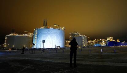 Planta de gas del proyecto Yamal LNG en la península de Yamal, en el noroeste de Siberia (Rusia).