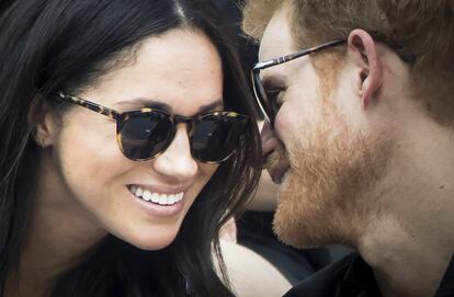 Meghan Markle e Harry, em 25 de setembro nos Jogos Invictus em Toronto (Canadá).