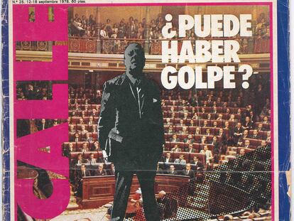 Un ejemplar de los 80 de la revista La Calle, en la exposición del Macab