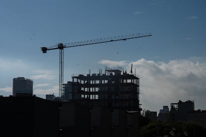 Edificio en construcción en Barcelona del pasado 31 de diciembre.