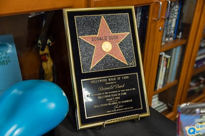 A reproduction of the star on the Hollywood Walk of Fame received by Donald Duck in August 2004, when he celebrated his 70th birthday.