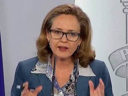 La vicepresidenta de Asuntos Económicos, Nadia Calviño.