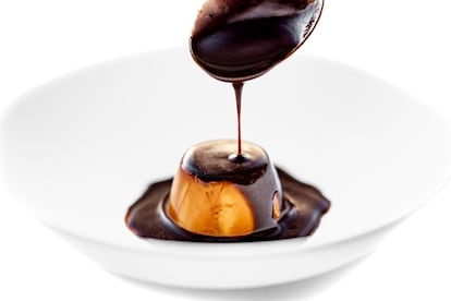 El flan del restaurante Enigma. Imagen proporcionada por el establecimiento.