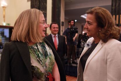 Irene Garrido Valenzuela, presidenta del ICO y Carmen Vela, secretaria de estado de Investigaci&oacute;n y desarrollo