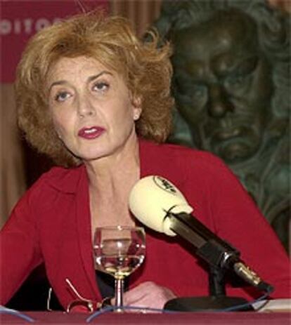 Marisa Paredes, presidenta de la Academia de Cine, durante el acto se han conocido los candidatos a los Premios Goya.