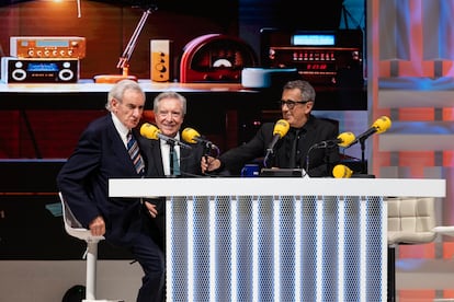 Desde la izquierda, Luis del Olmo, Iñaki Gabilondo y Andreu Buenafuente.