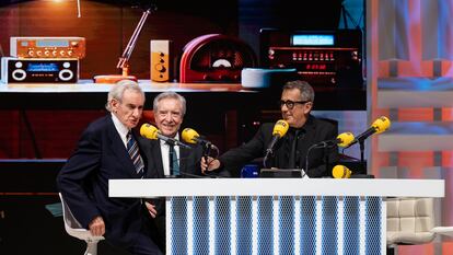 DVD1200 14/02/2024 - Barcelona - Gala de aniversario de los 100 años de Cadena Ser Radio Barcelona. en el MNAC . Andrea Buenafuente, Iñaki Gabilondo y Luis del Olmo. Foto: MAssimiliano Minocri