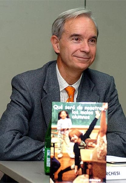 El catedrático Álvaro Marchesi, durante la presentación de su libro <i>Qué será de nosotros, los malos alumnos</i>.