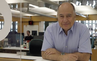 El sociólogo José Juan Toharia en la sede de Metroscopia.