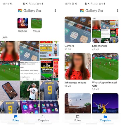 Nueva aplicación Gallery Go para Android.