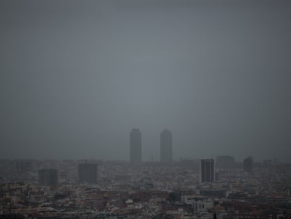 Episodio de contaminación declarado en Barcelona en enero de 2020.