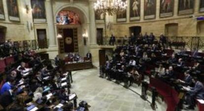 Pleno de las Juntas Generales de Bizkaia celebrado este viernes en Gernika.