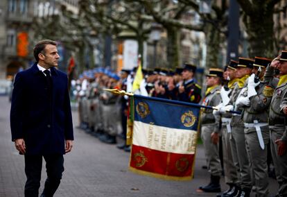 El presidente de Francia, Emmanuel Macron, en Estrasburgo, el 23 de noviembre.