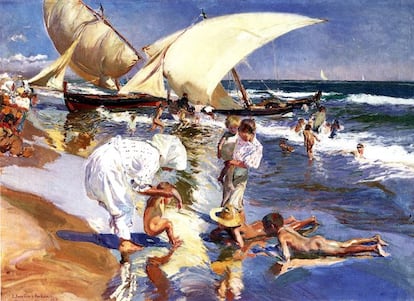 'Playa de Valencia a la luz de la mañana', de 1908, de Joaquín Sorollla.