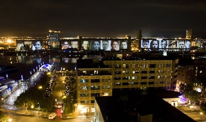 Proyección de Lepage sobre los 81 silos del puerto.