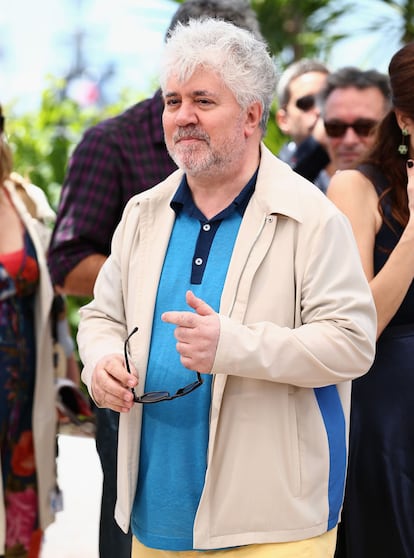 El director Pedro Almodóvar en la presentación de la película 'Relatos Salvajes'