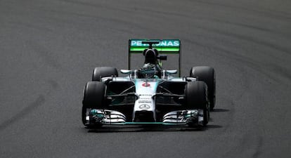 Nico Rosberg en su Mercedes.  
