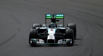 Nico Rosberg en su Mercedes.  