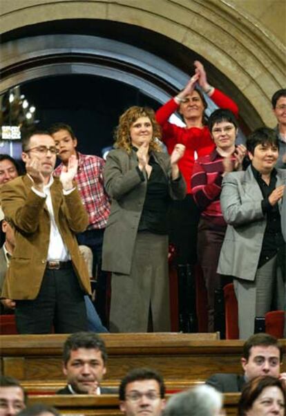 Miembros de asociaciones gays celebran la votación.