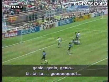 El "Gol del siglo", conseguido por Maradona ante Inglaterra en México 86
