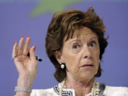 La vicepresidenta de la CE y responsable de Agenda Digital, Neelie Kroes .