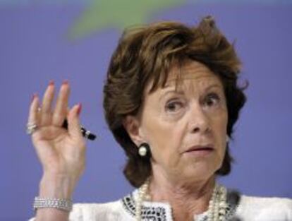 La vicepresidenta de la CE y responsable de Agenda Digital, Neelie Kroes .