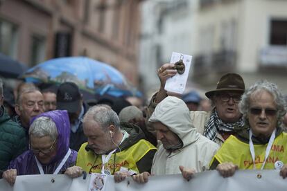 Ambiente durante la marcha por las calles de Sevilla.