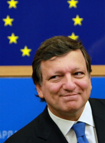 José Manuel Durão Barroso, tras su reelección como presidente de la Comisión Europea, en Estrasburgo.