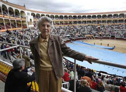 María <i>Nena</i> Bollaín, el martes en la plaza de Las Ventas.