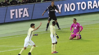Cristiano comemora gol no Mundial.