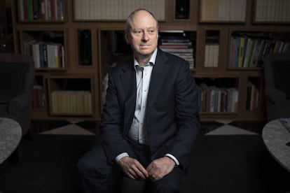 El filosofo Michael J. Sandel, este sábado, en Madrid.