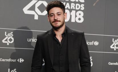 Luis Cepeda en la cena de nominados de 40 Principales, el 18 de septiembre de 2018 en Madrid.