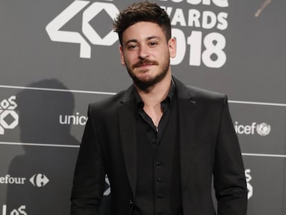 Luis Cepeda en la cena de nominados de 40 Principales, el 18 de septiembre de 2018 en Madrid.