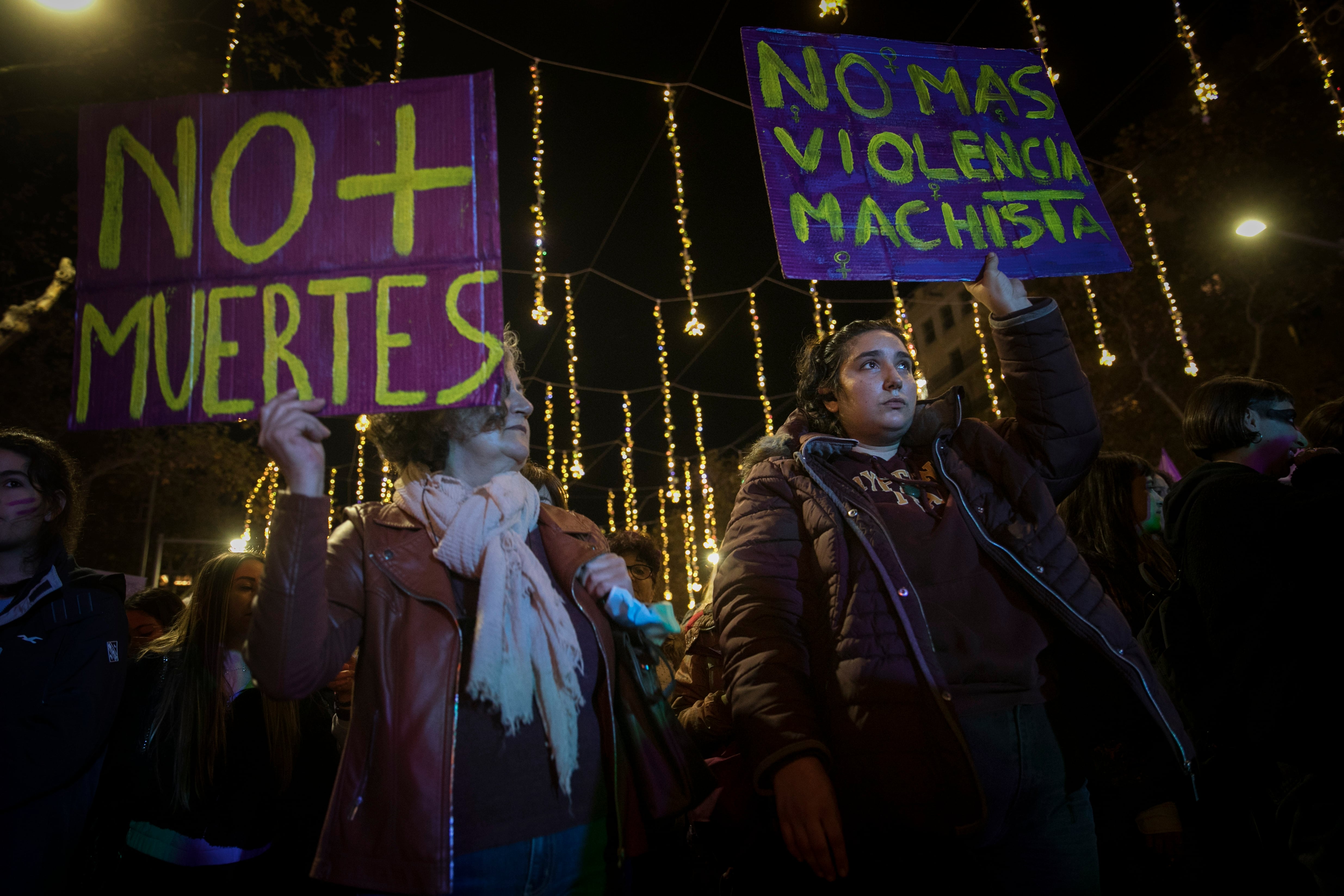 Manifestación contra la Violencia Machista en el Paseo de Gracia de Barcelona, en una imagen de archivo.