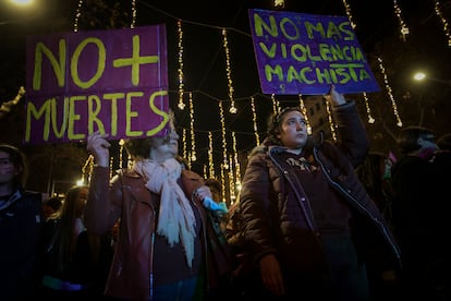 Manifestación contra la violencia machista, el 25-N en Barcelona.