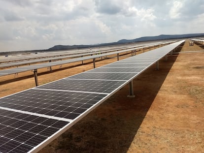 Un parque solar en el Estado de San Luis Potosí, en el centro de México.