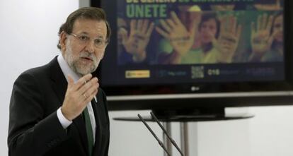 Mariano Rajoy presenta una campanya contra la violència de gènere.