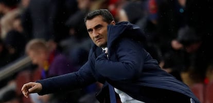 Valverde, en el último duelo ante el Atlético.