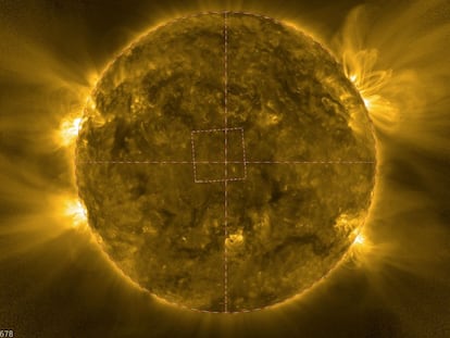 Imagen del Sol tomada por la nave 'Solar Orbiter' en el perihelio.