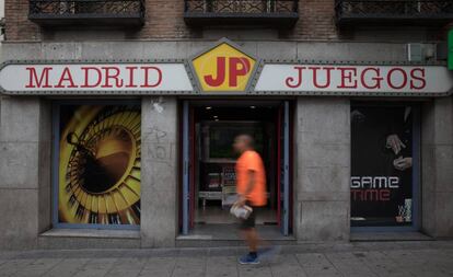 Madrid JP, una de las casas de apuestas en el Puente de Vallecas, Madrid.