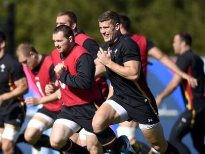 Entrenamiento previo de Gales. 