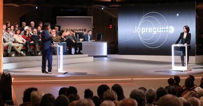 Puigdemont, durante el programa 'Jo pregunto'.