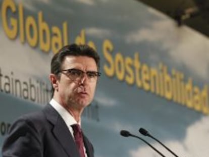 Jos&eacute; Manuel Soria, durante su intervenci&oacute;n en el III Foro Global de Sostenibilidad. 