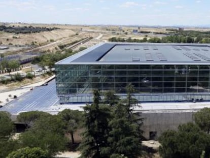 Vista aérea del futuro pabellón deportivo municipal Andrés Torrejón.