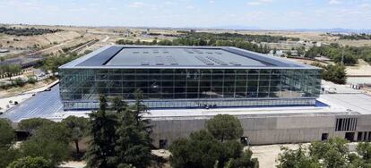 Vista aérea del futuro pabellón deportivo municipal Andrés Torrejón.