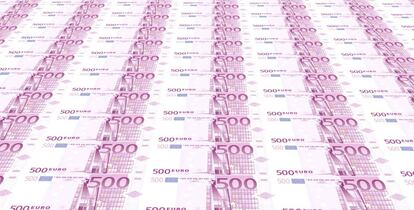 Billetes de 500 euros. 